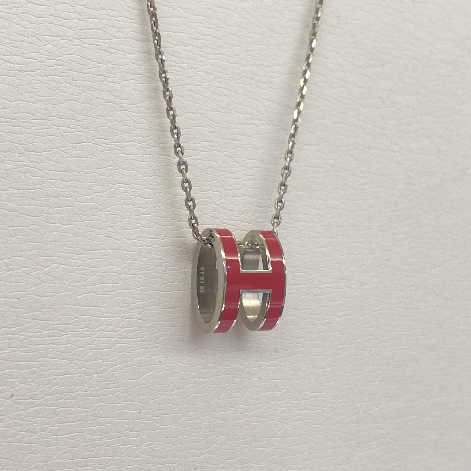 ⭐️ほぼ未使用⭐️希少HERMESポップHミニネックレス ピンク×Rosegold ☆極