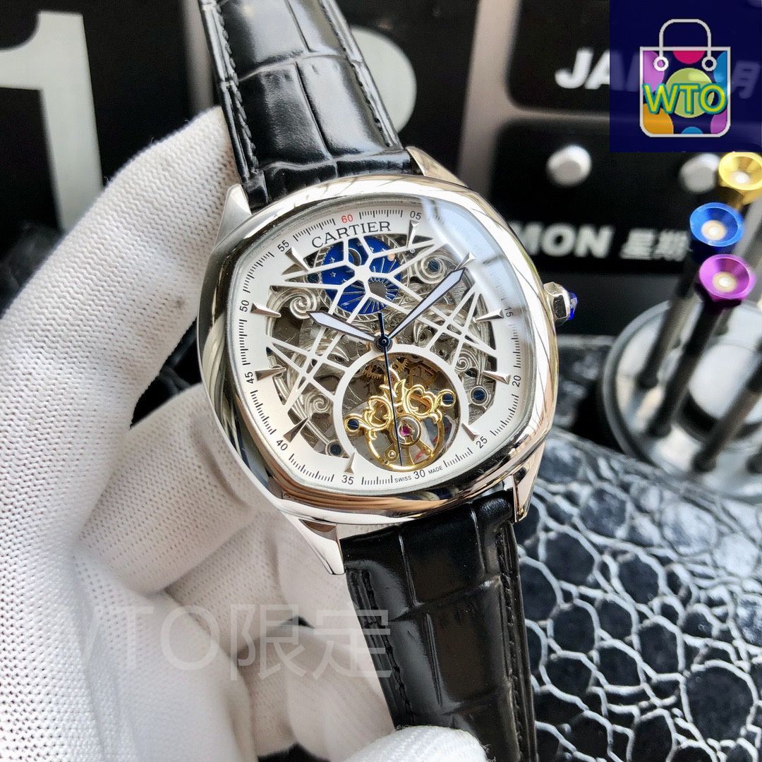 今日特価】Cartier Ballon Bleu メンズ自動巻き機械式腕時計 高級