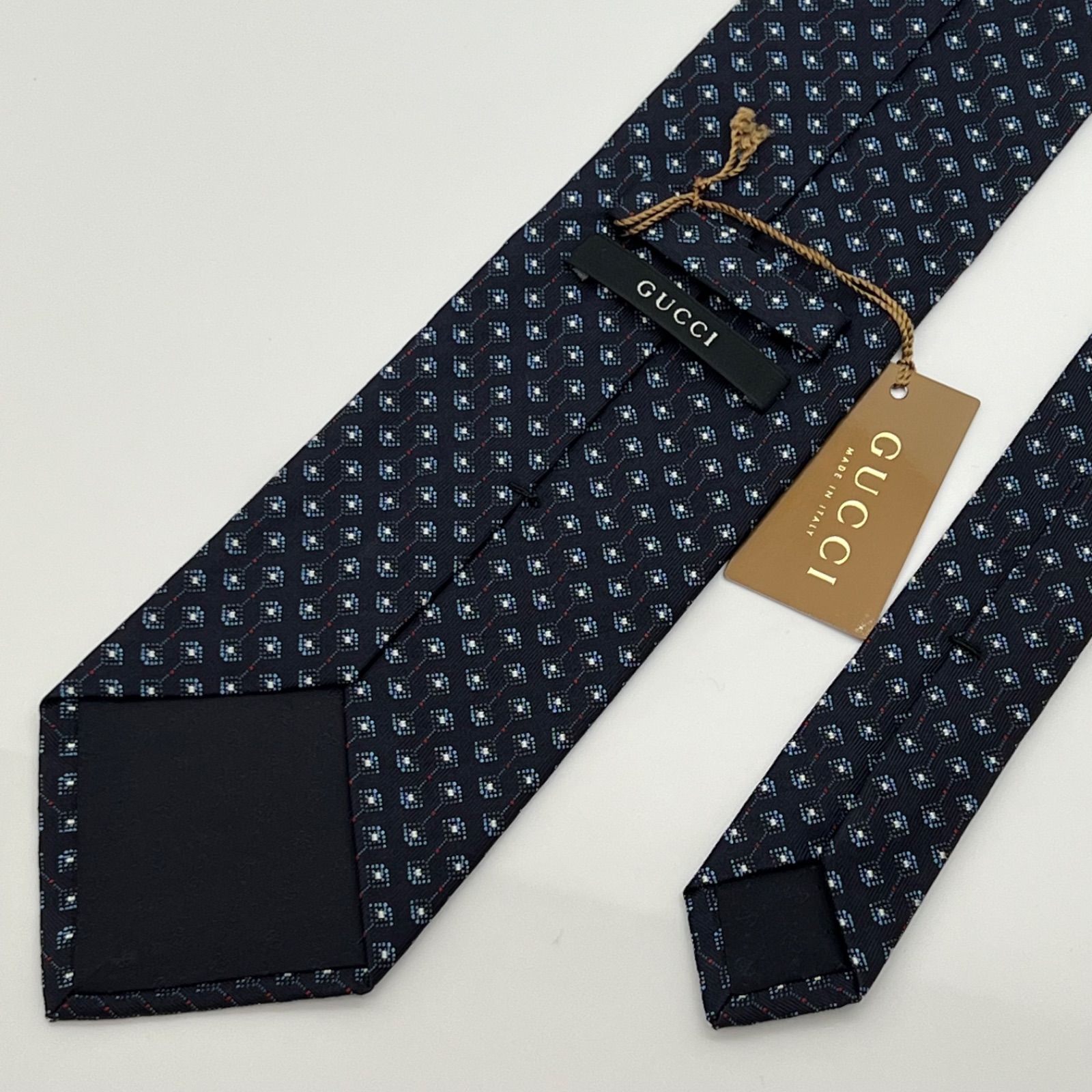 【GUCCI/グッチ】ネクタイ/ネイビー/未使用 新品・未使用】GUCCI グッチ ネクタイ GG柄 ネイビー/ブルー