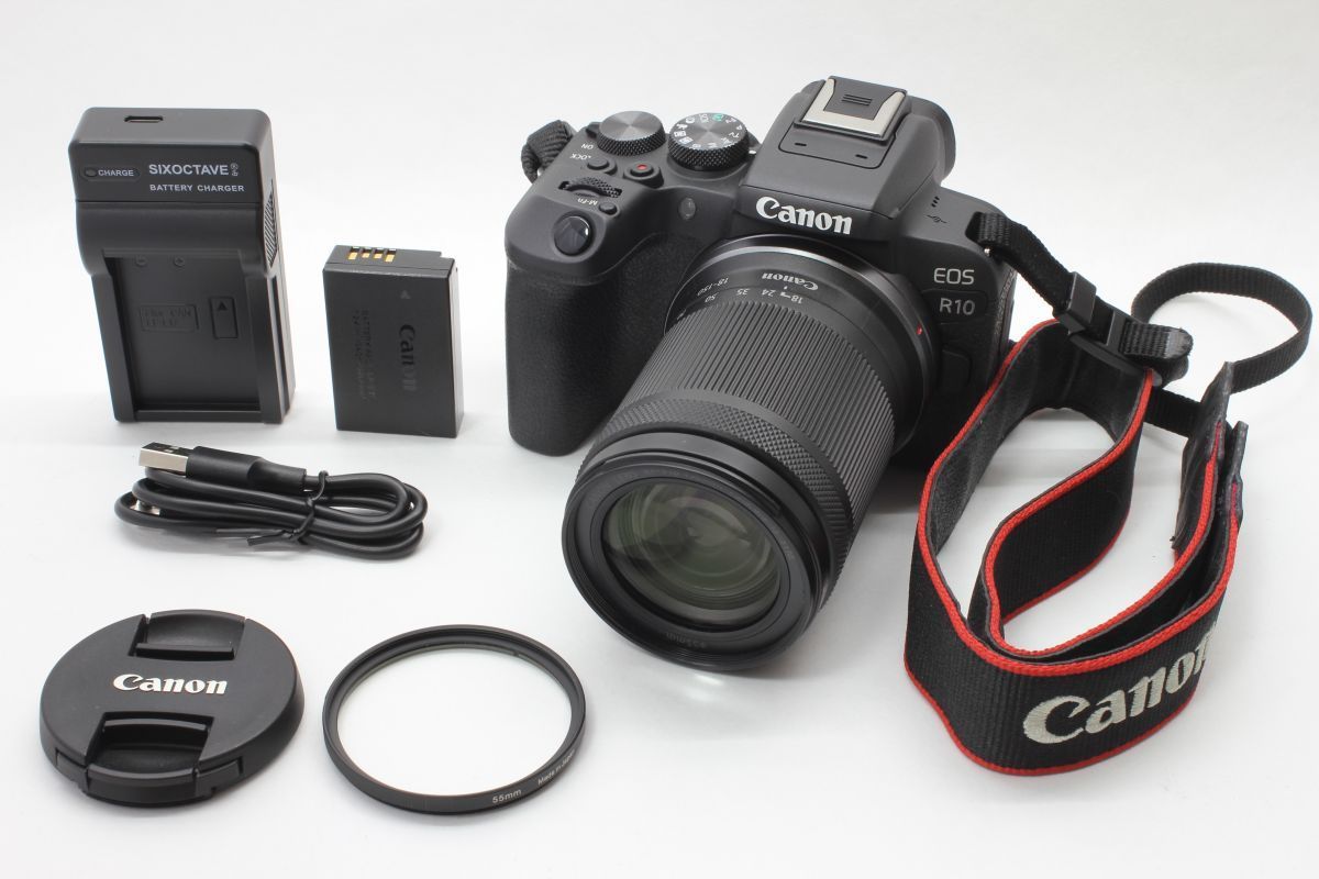 ショット数2000回以下 動作 キャノン Canon EOS R10 RF-S18-150mm F3.5-6.3 IS STM 動作 済 バッテリー 充電器