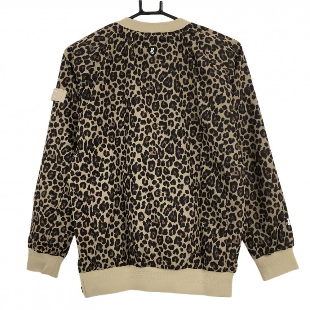 パーリーゲイツ スニード ベージュ×ダークブラウン レオパード柄 ロゴ刺しゅう レディース 0 S ゴルフウェア PEARLY GATES