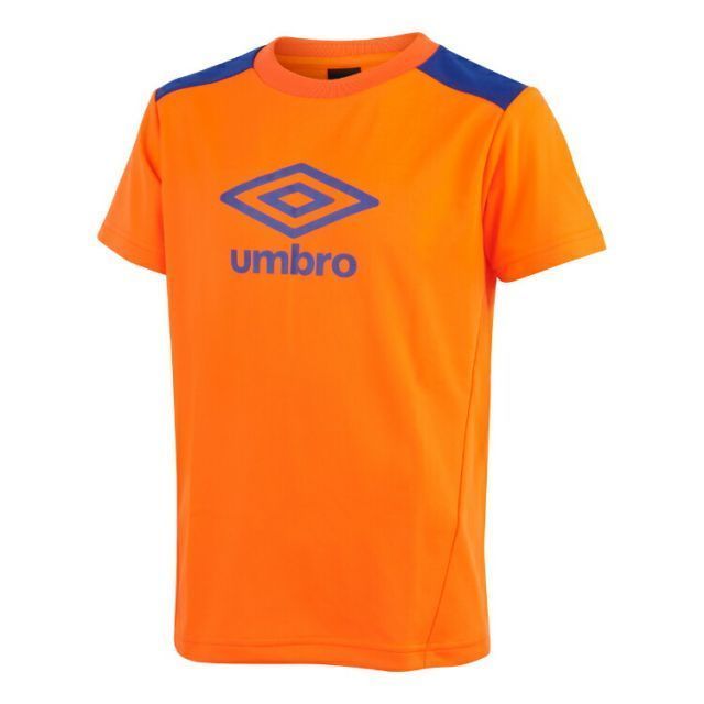 umbro アンブロ 半袖プラクティスシャツ フラッシュオレンジ 130 UUJVJA65 FORG | スポーツ スポーツ用品 運動 服 衣類 ウエア トップス シャツ 半袖 吸汗速乾 快適 機能性 サッカー フットサル 素材