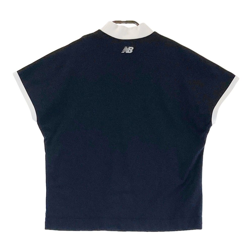 サイズ：0 NEW BALANCE GOLF ニューバランス 2023年モデル モックネック 半袖Tシャツ  ネイビー系 [240101423319] ゴルフウェア レディース ストスト New Balance NEW BALANCE GOLF ニューバランス 2023年モデル