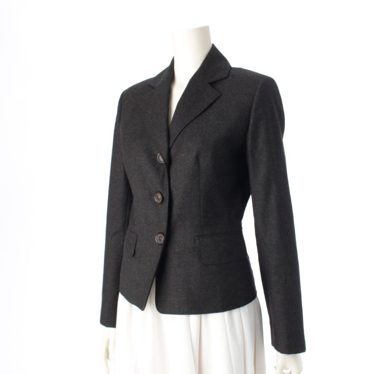 セリーヌ ウール カシミヤ クロップド 3B ジャケット 2 5342/0827  