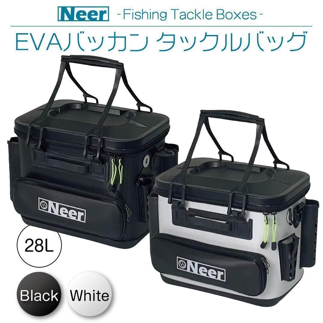 特別割引 Neer バッカン 28L ホワイト 水汲みバケツ付き タックル