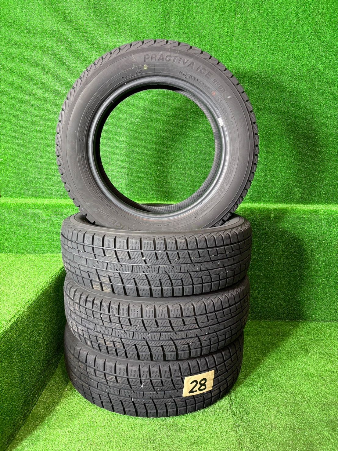 155/65R13 YOKOHAMA PRACTIVA ICE BP02 スタッドレスタイヤ 4本セット 