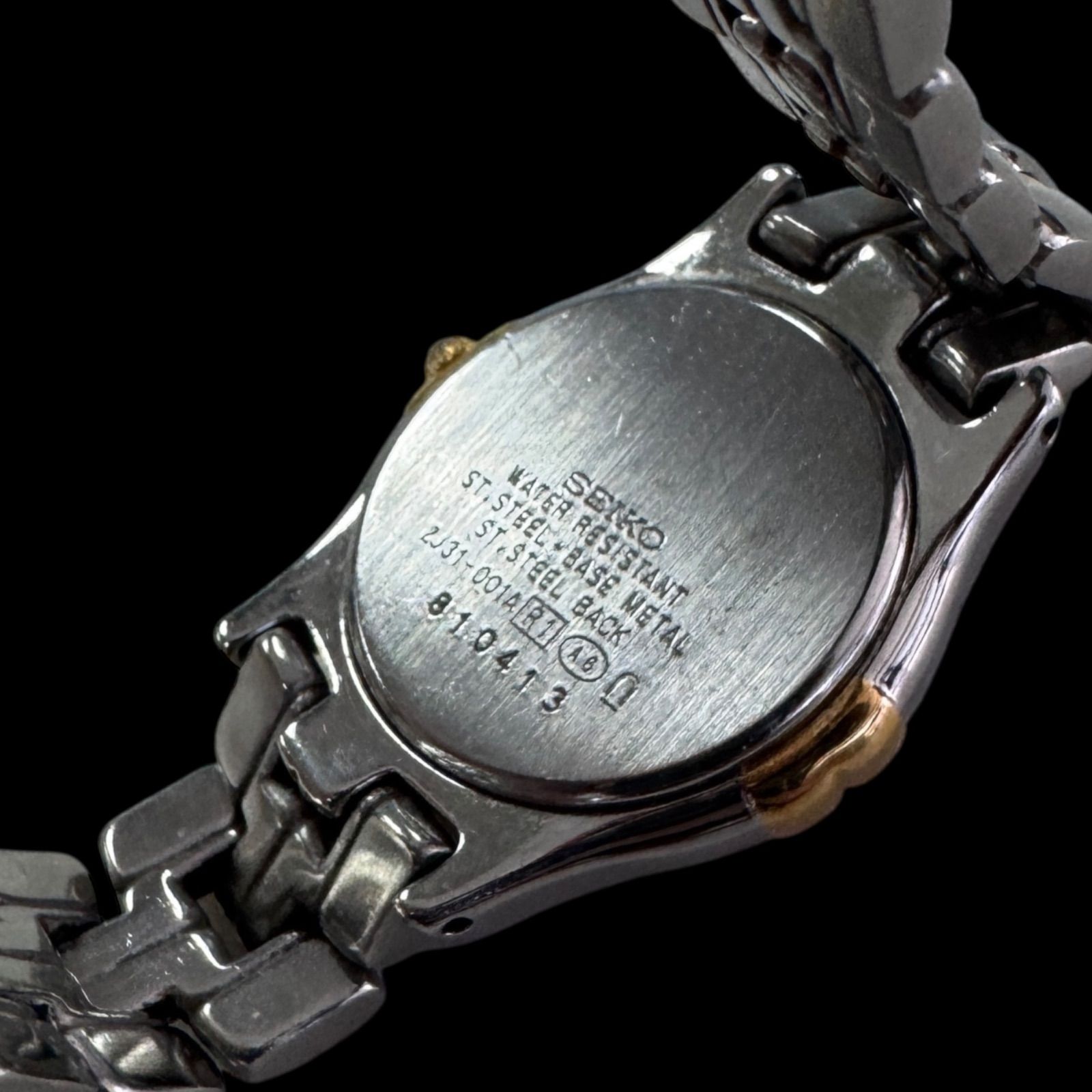 稼働 SEIKO EXCELINE 腕時計 シェル文字盤 レディース m