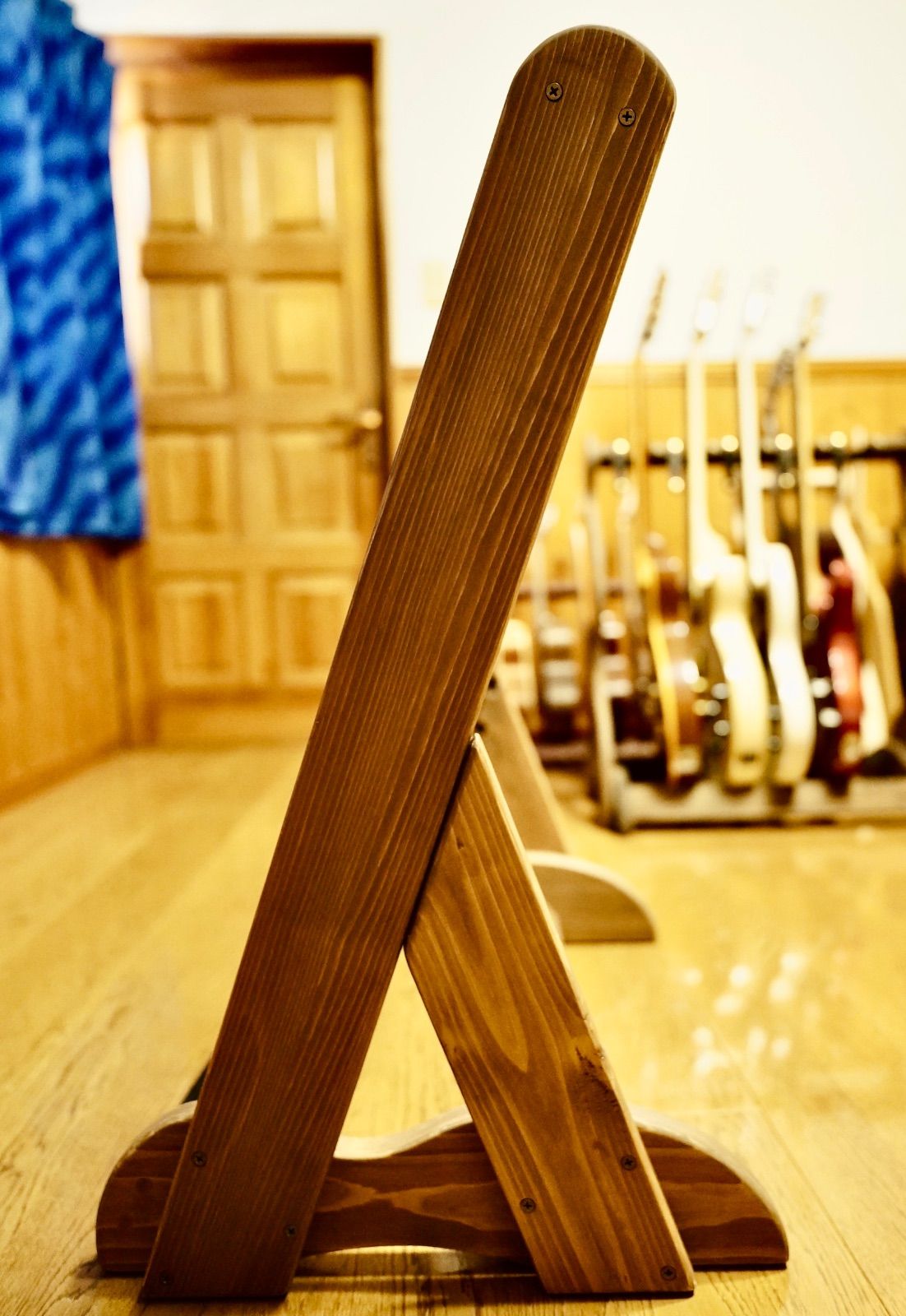 手作り木工 木製ギタースタンド