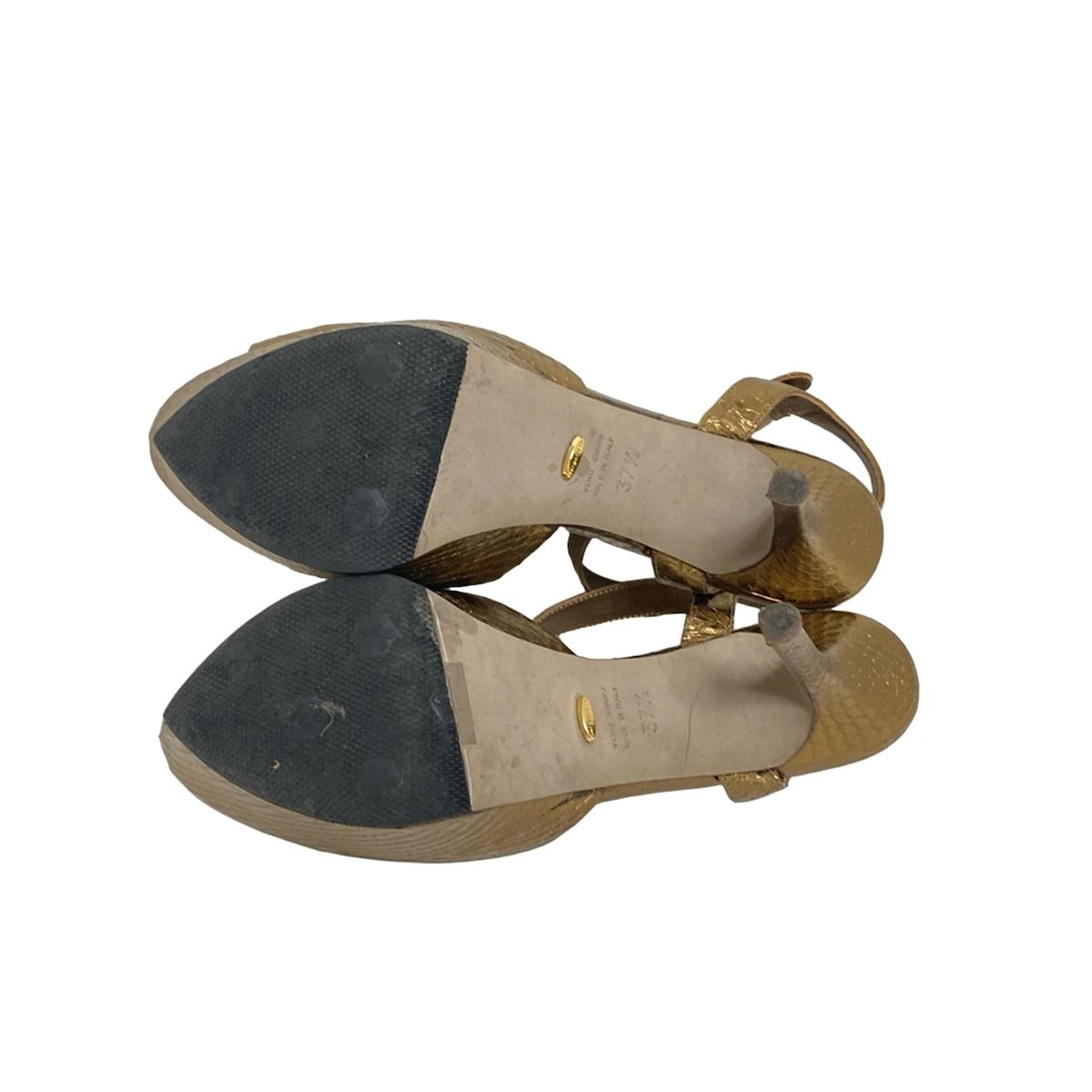 sergio rossi(セルジオロッシ) サンダル 37 1/2 レディース - ゴールド