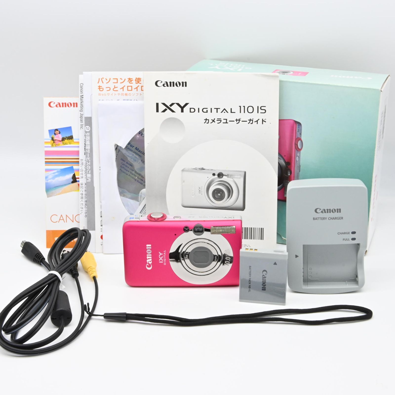 824 Canon IXY デジカメ 110IS レッド