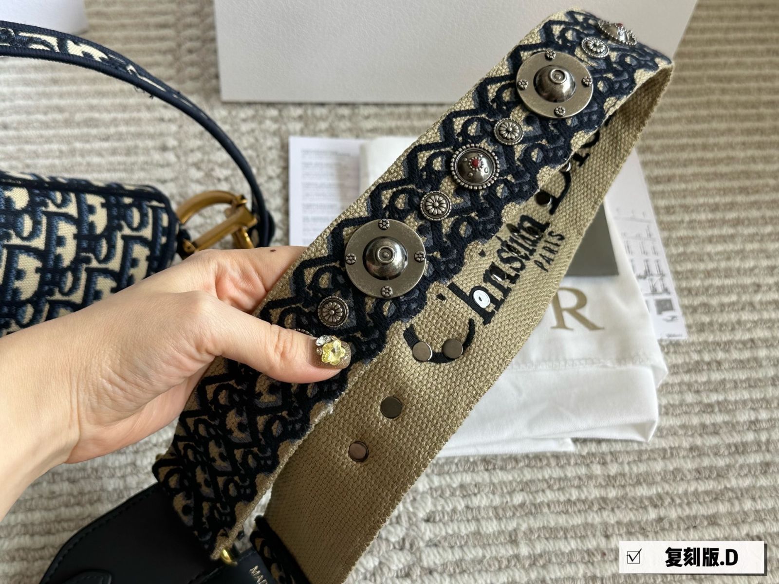 【ヴィンテージ】Rank:B☆Dior Oblique サドルフォンバッグ BUYMA VINTAGE 中古 【ヴィンテージ】Rank:B☆Dior Oblique