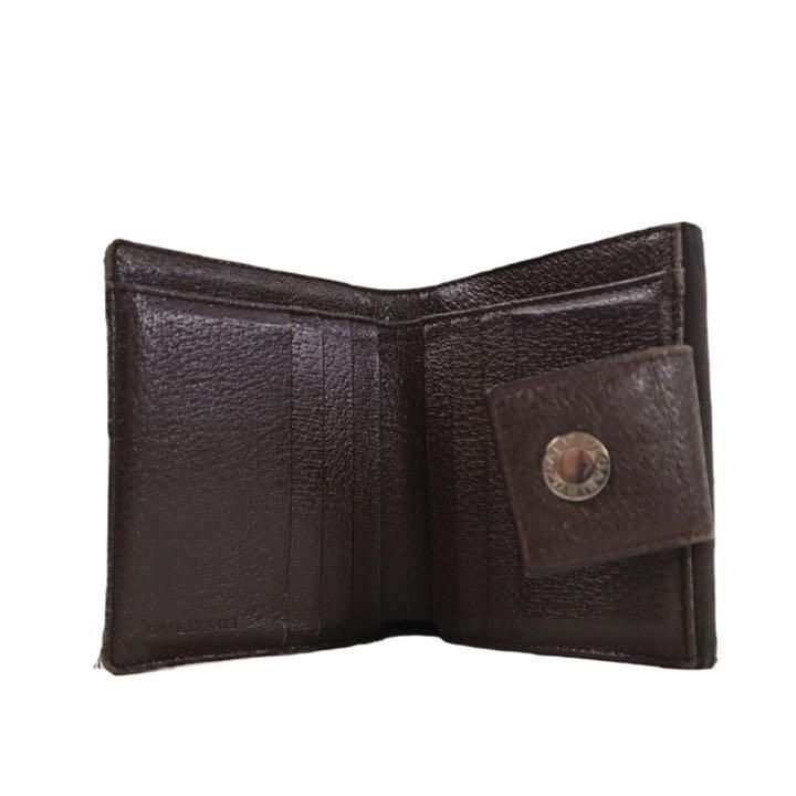 極美品【BVLGARI】ロゴマニア　ダブルフォック 二つ折り 財布 BVLGARI ブルガリ ダブルホック デニム ロゴマニア 二つ折り
