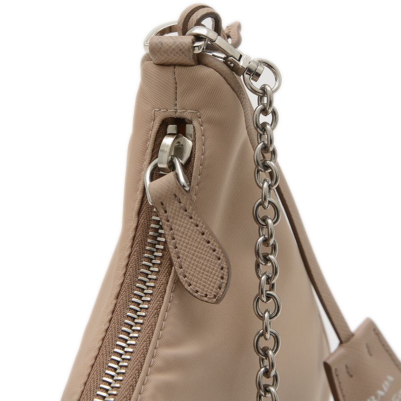 プラダ Re-Edition 2WAY ショルダーバッグ ナイロン ベージュ ポ  