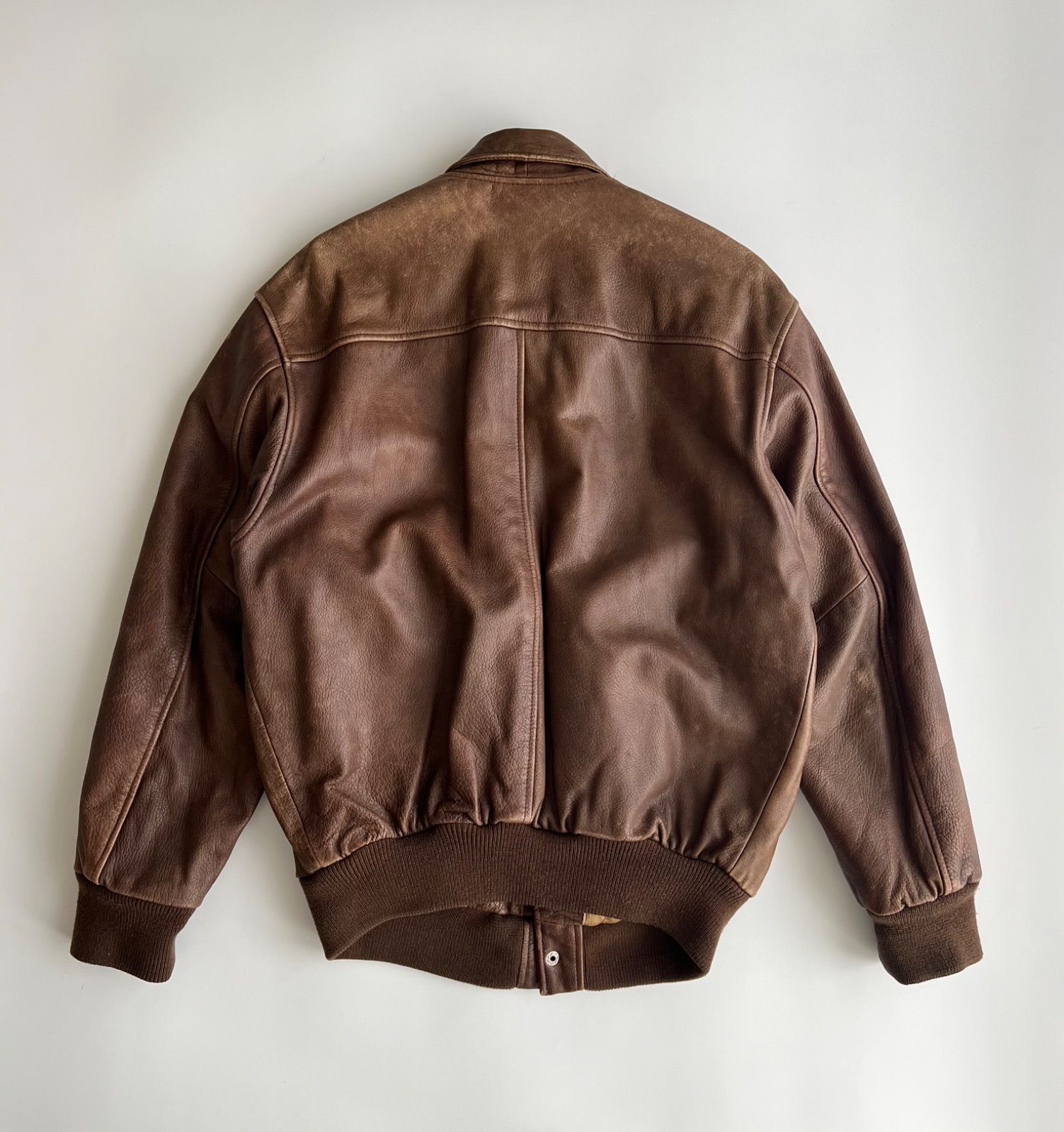 Emporio Armani ヴィンテージレザージャケット アーカイブ 1980s EMPORIO ARMANI A-2 LEATHER JACKET 1980年代 オールド