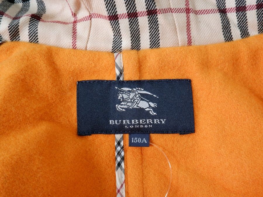 BURBERRY LONDON ダッフルコート　ノバチェック フード　150A BURBERRY LONDONバーバリー ロンドン フード裏ノバチェック ウール