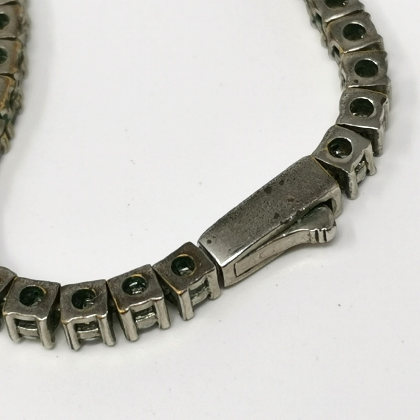 Glitter グリッター ネックレス 31.2g シルバーカラー くすみあり 中古