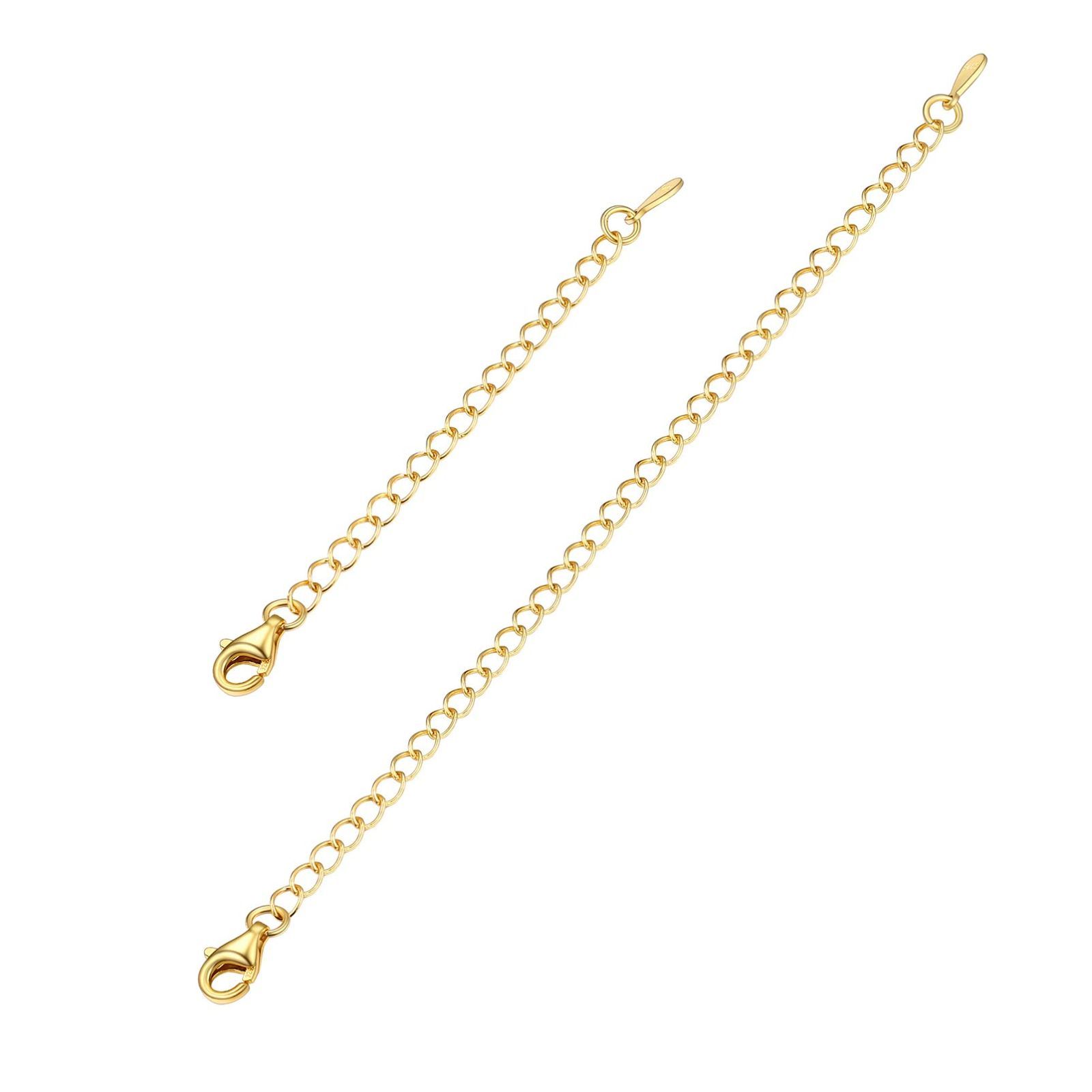セブンフェアリー　延長チェーン チャームシルバー、ゴールド17センチ ２本セット Garden of Eden ガーデンオブエデン 18K ゴールド＆シルバー