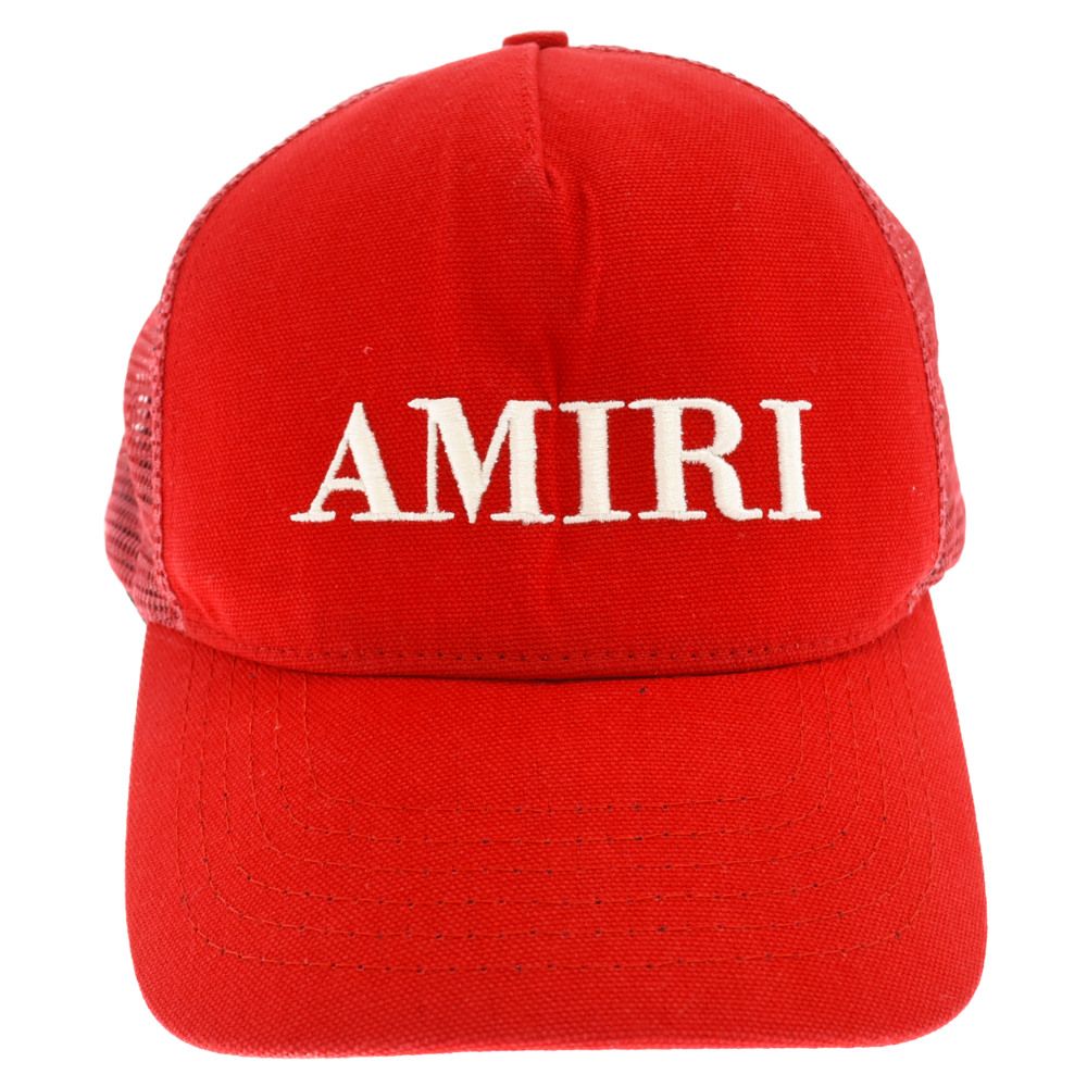 AMIRI (アミリ) ロゴ刺繍 ベースボールキャップ 帽子 レッド - メルカリ