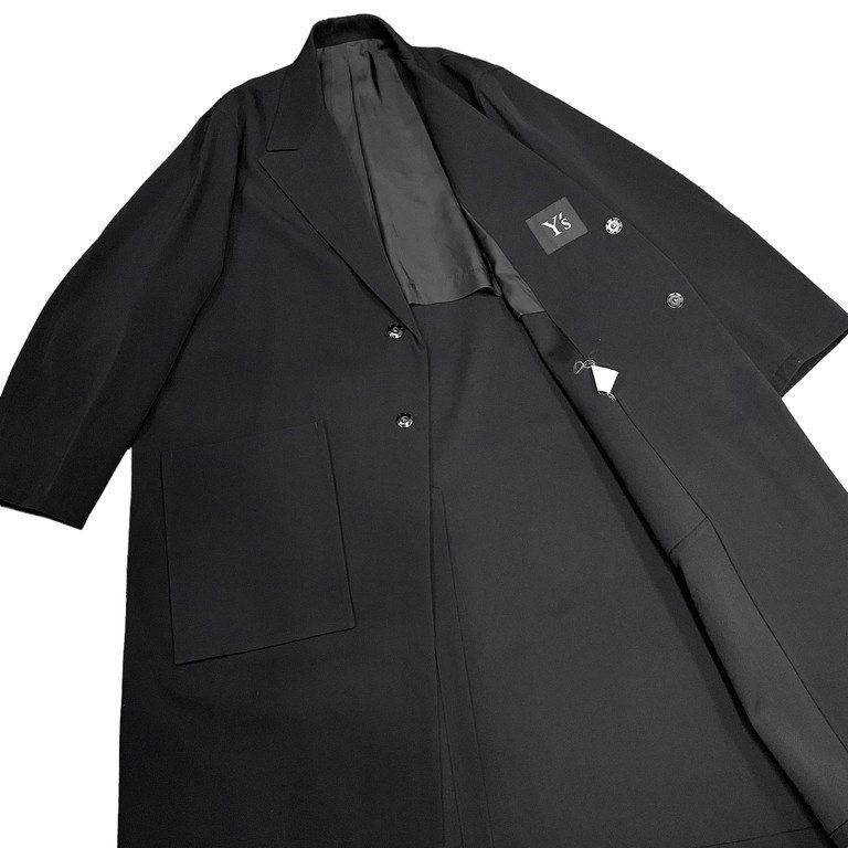 Y's ウールギャバジンスナップボタンロングコート ジャケット Archive