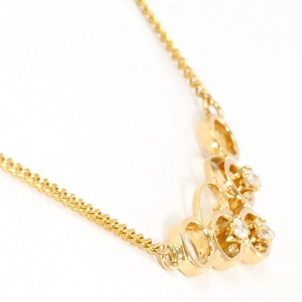 K18YG ネックレス necklace ダイヤ 総重量約3.6g 約38cm