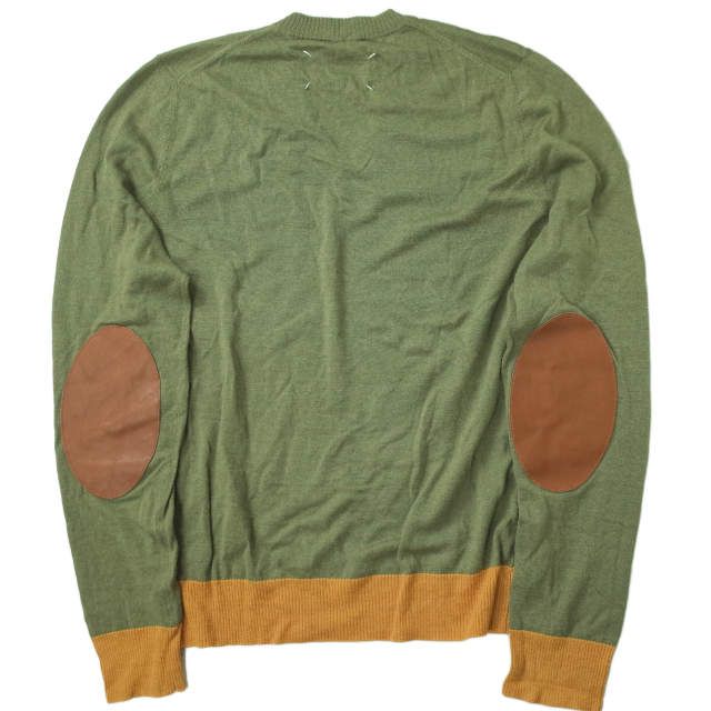 Maison Margiela 割引 14 17SS エルボーパッチVネックニット M Maison