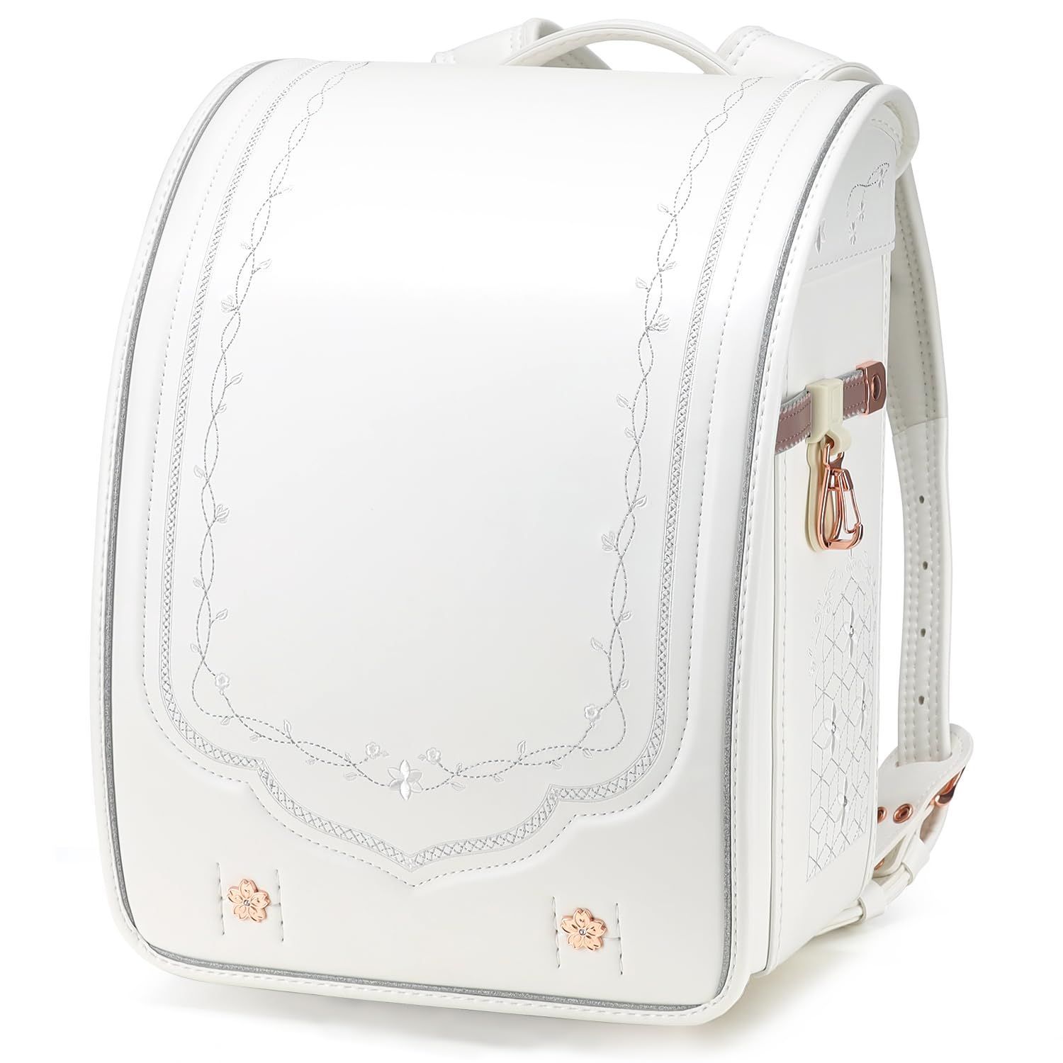 バオバブの願い ランドセル 女の子 ワンタッチロック 軽量 豪華 刺 A4フラットファイル対応 japanese schoolbag babr-2285g Morocco ホワイト