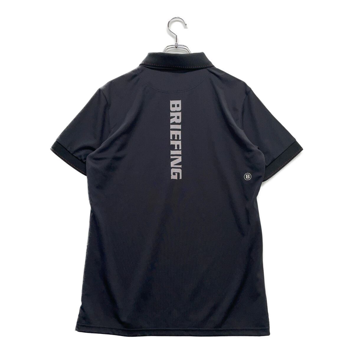 中古 メンズ ブリーフィング BRIEFING 半袖ポロシャツ L 黒 ブラック