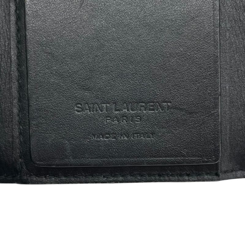サンローラン SAINT LAURENT 6連キーケース 360432 ブラック カーフ  