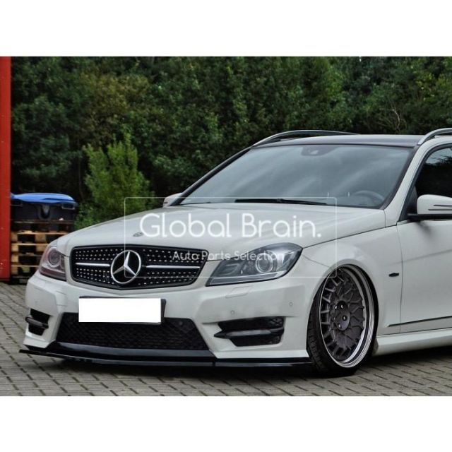 メルセデスベンツ Cクラス W204 S204 後期 AMGスポーツ フロント スプリッター スポイラー