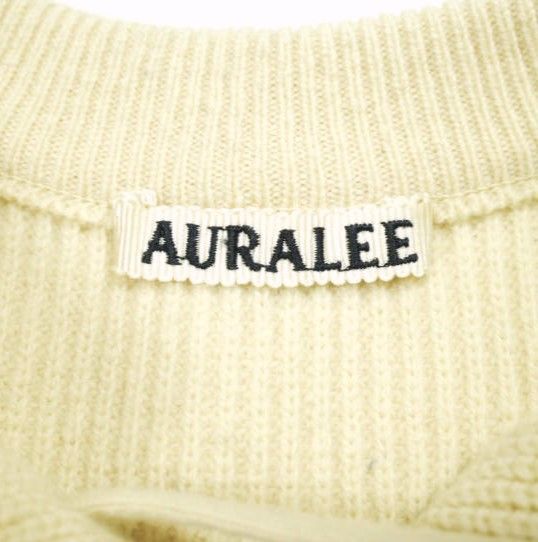 AURALEE オーラリー 日本製 WOOL RIB KNIT LACE-UP P/O 14.5