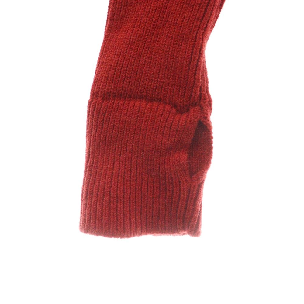MAATEE&SONS マーティーアンドサンズ 23AW 強撚SHETLAND FINELAMB ARMY SWEATER モックネックウールニットセーター レッド MT3303-0124B MAATEE&SONS (マーティーアンドサンズ) 23AW 強撚SHETLAND FINELAMB