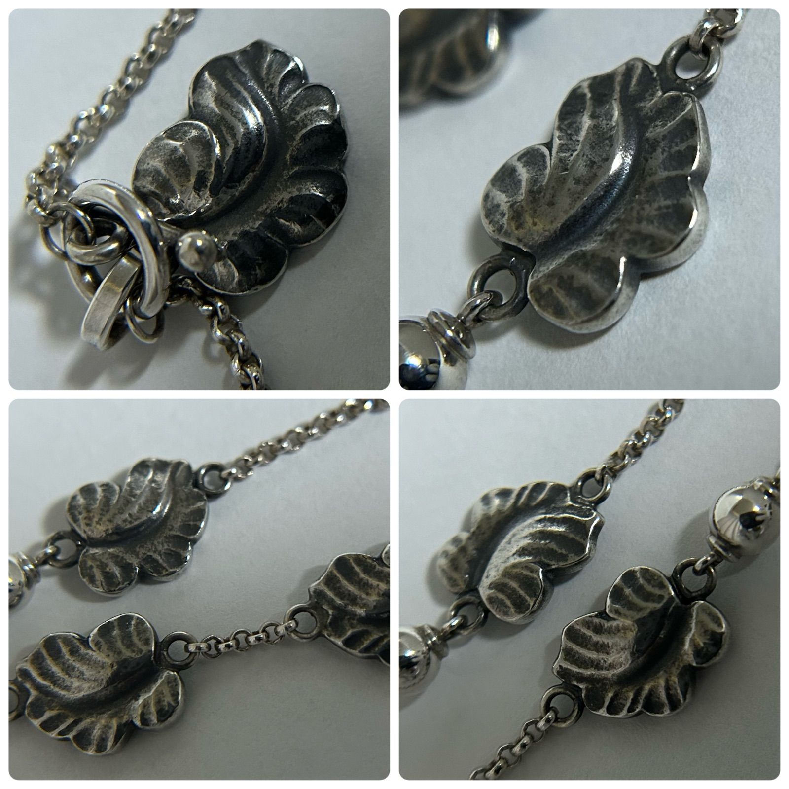 ジョージジェンセン ネックレス リーフ ステーション Silver 925 Georg