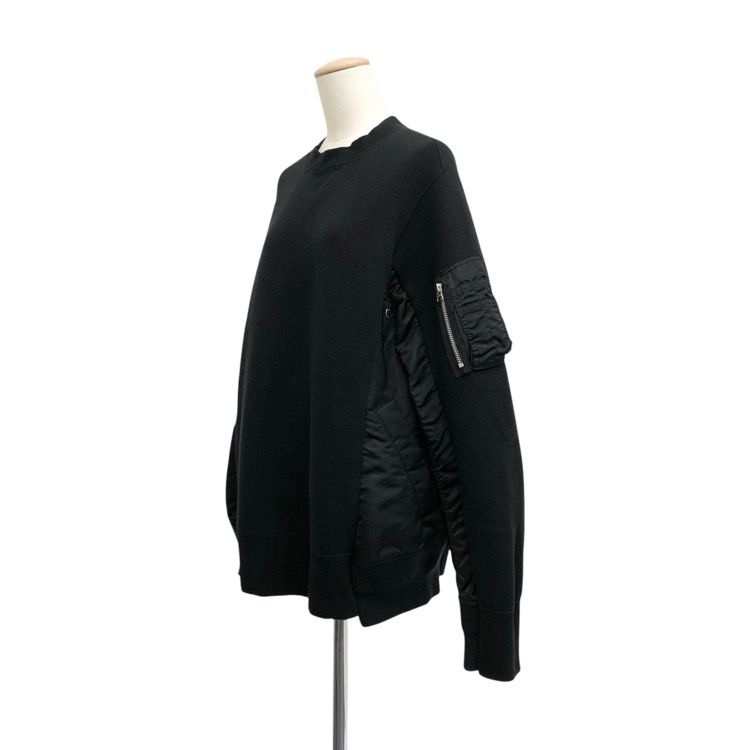 Sacai サカイ 23SS スポンジスウェットプルオーバー サイズ1 ブラック sacai スウェット プルオーバー 黒 サイズ1 - メルカリ