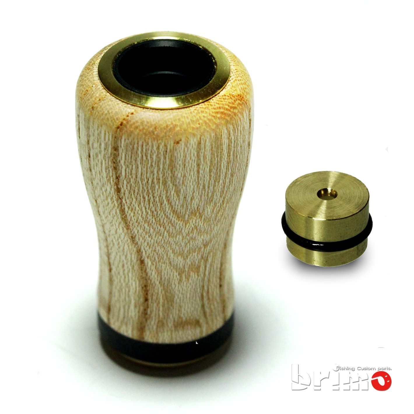 brimo リール ウッド製ハンドルノブ Sanctus brave350 keyaki