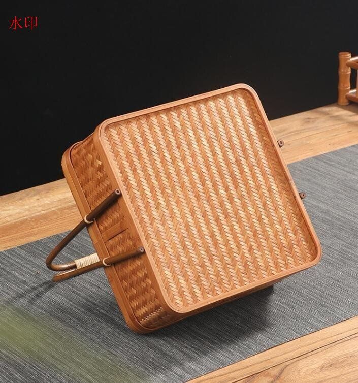 2層茶道具 飯盒職人手作 竹製 手作 茶器 收納 おとずれる 漆器 茶