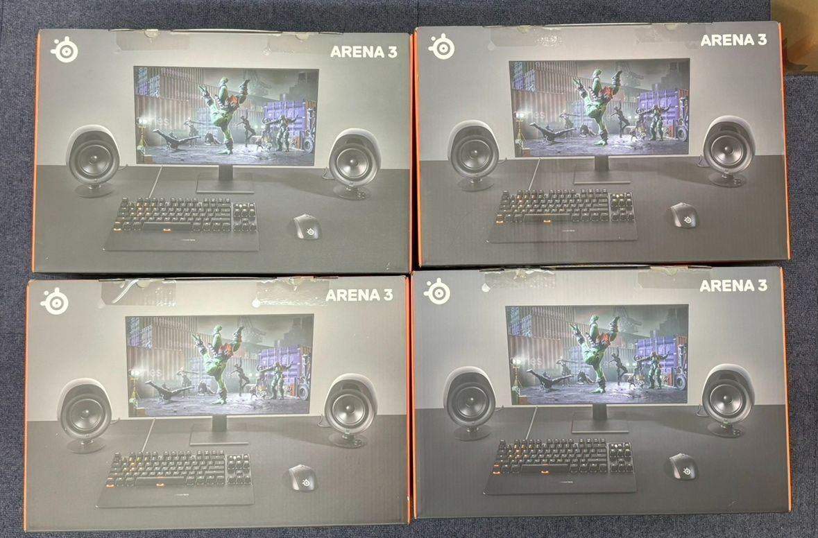 アウトレット品 ゲーミングスピーカー スティールシリーズ SteelSeries Arena 3 - US ４台セット*2551