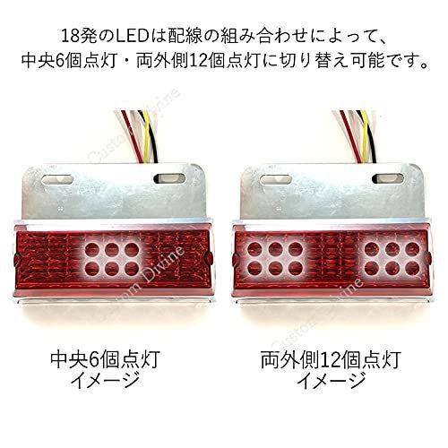 人気商品]レッド 24V トラック 用 角型 24 LED サイド マーカー ランプ アンダー ダウン ライト 付き 10個 セット ホワイト ブルー  アンバー グリーン レッド レインボー カスタム パーツ トレーラー デコトラ 等 リモコン ワーク ステ - メルカリ