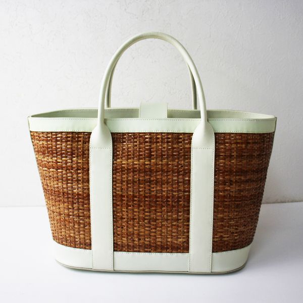 【PELLICO/ペリーコ】 レザー×ラフィア かごバッグ PELLICO/ペリーコ】 レザー×ラフィア かごバッグ