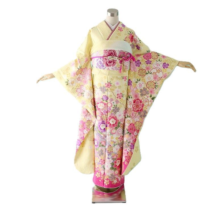 振袖 身長158-173cm 青 bl-037