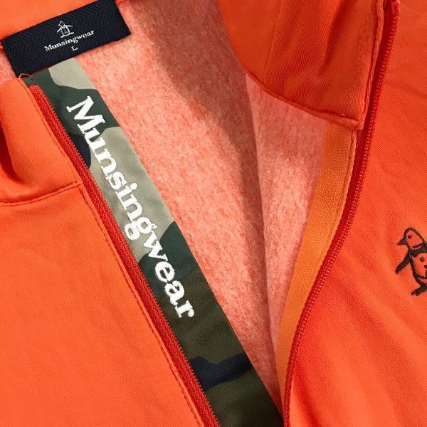 MUNSINGWEAR マンシングウェア 裏起毛 ハーフジップ 長袖Tシャツ