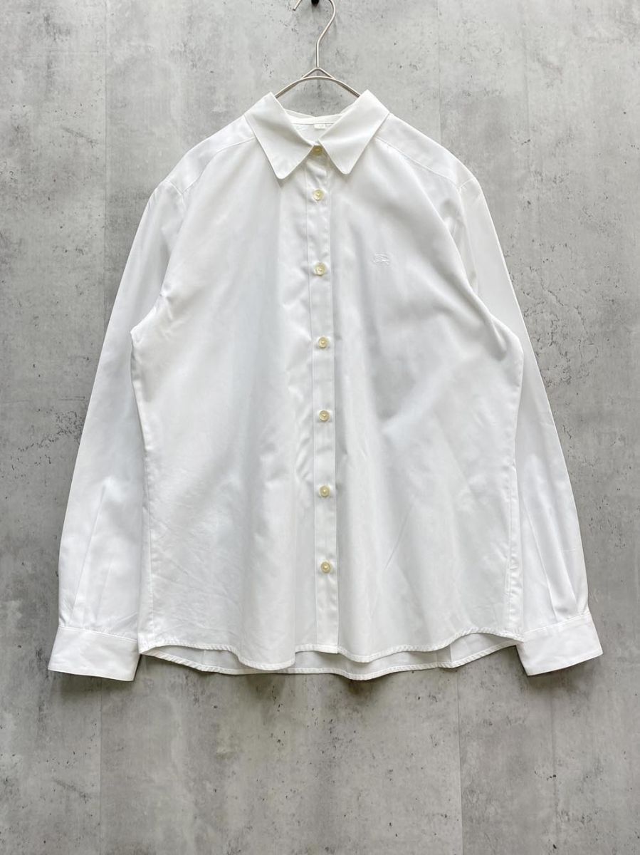 【美品】バーバリー白シャツ160A サイズ BURBERRY バーバリー 無地 長袖 シャツ size160A/白