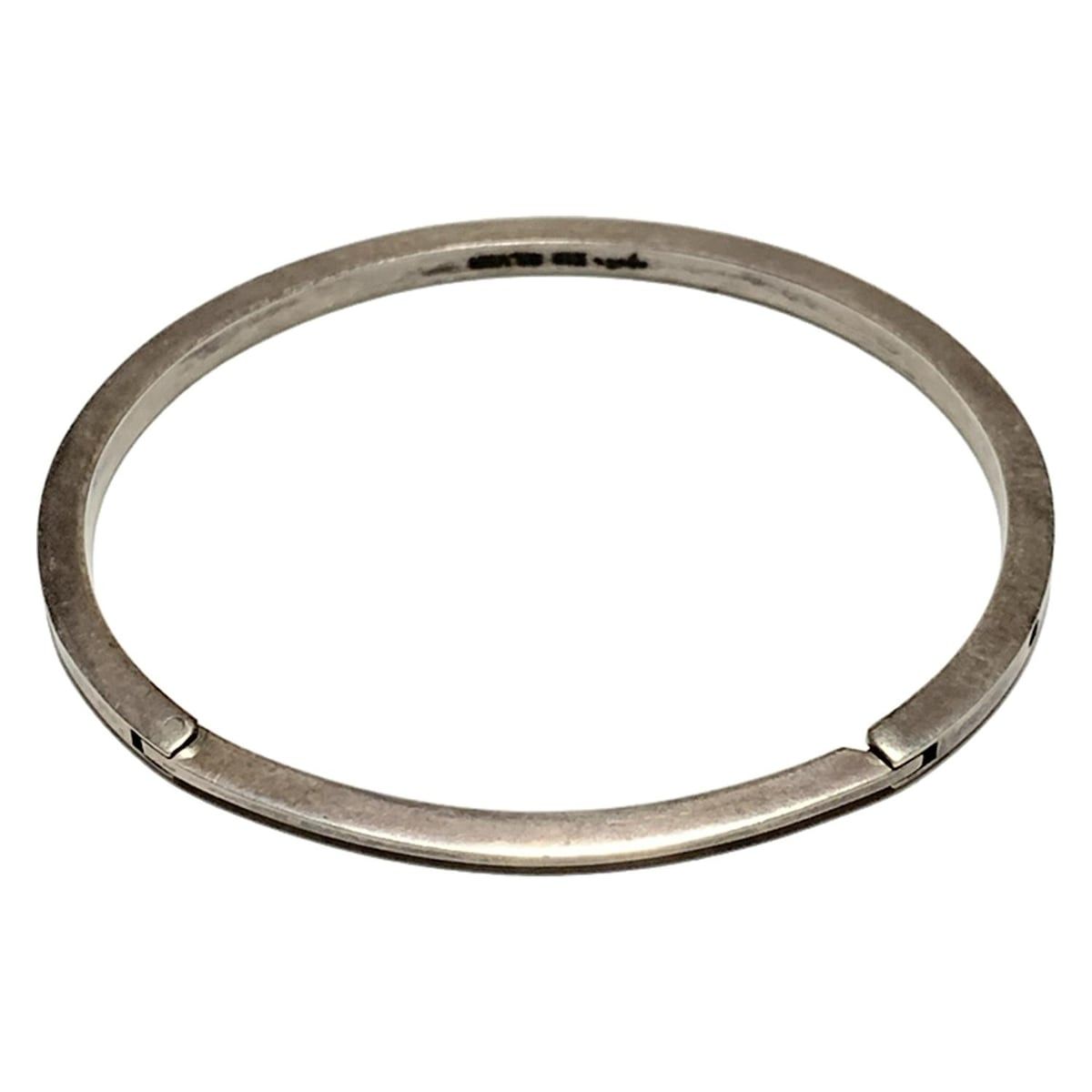  agete アガット バングル - K 18 YG×シルバー×クリア バングル リストバンド アクセサリー