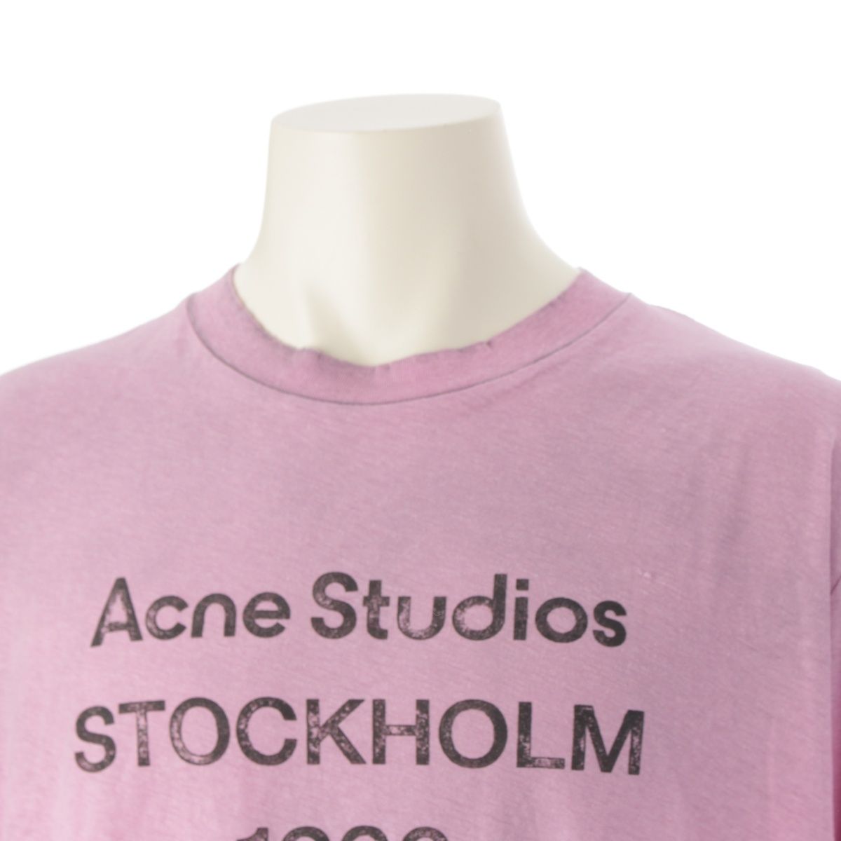 中古品　Acne Studios 1996年デザイン長袖T Mサイズ Acne Studios 25SS 1996系列復古做舊水洗重磅LOGO印花短袖T恤實