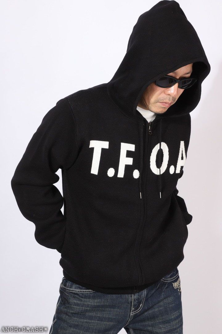 クローズ WORST T.F.O.A RABBIT ジャガードニットF/Zパーカー CRKN