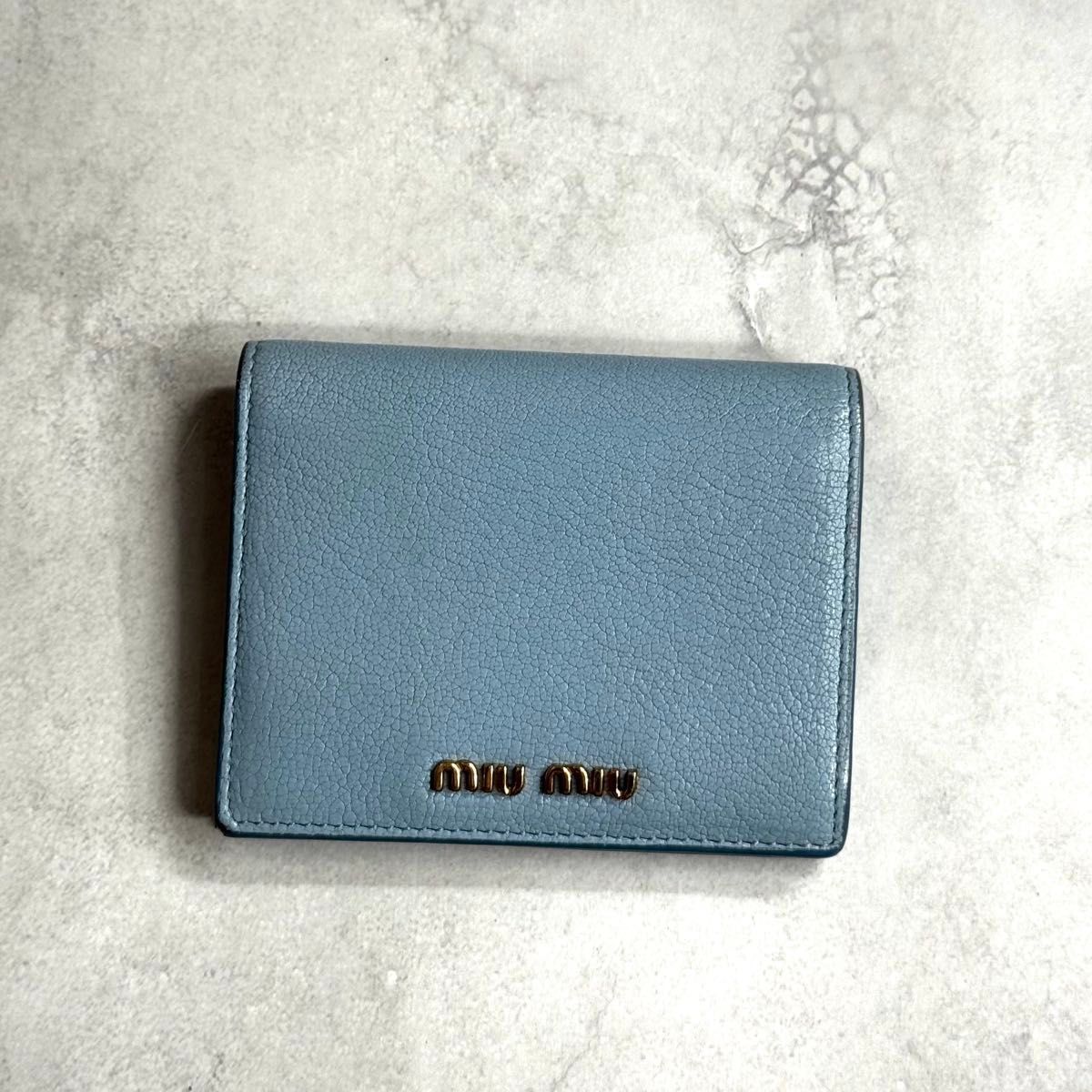 miu miu ミュウミュウ / マドラスコンパクトウォレット 二つ折り財布