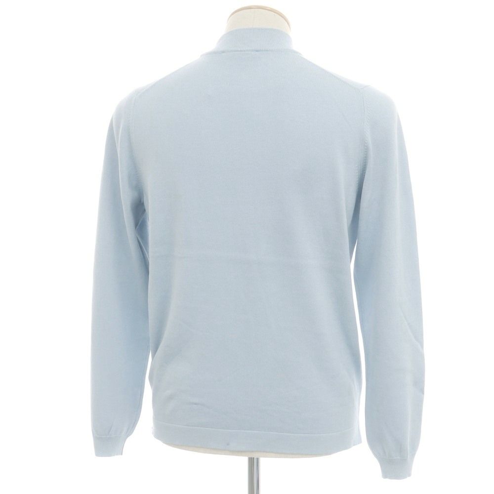 【未使用品】グランサッソ☆ハイゲージ☆コットンニット☆ブルー☆46サイズ Gran Sasso グランサッソ ニット Tシャツ ハイゲージ コットン