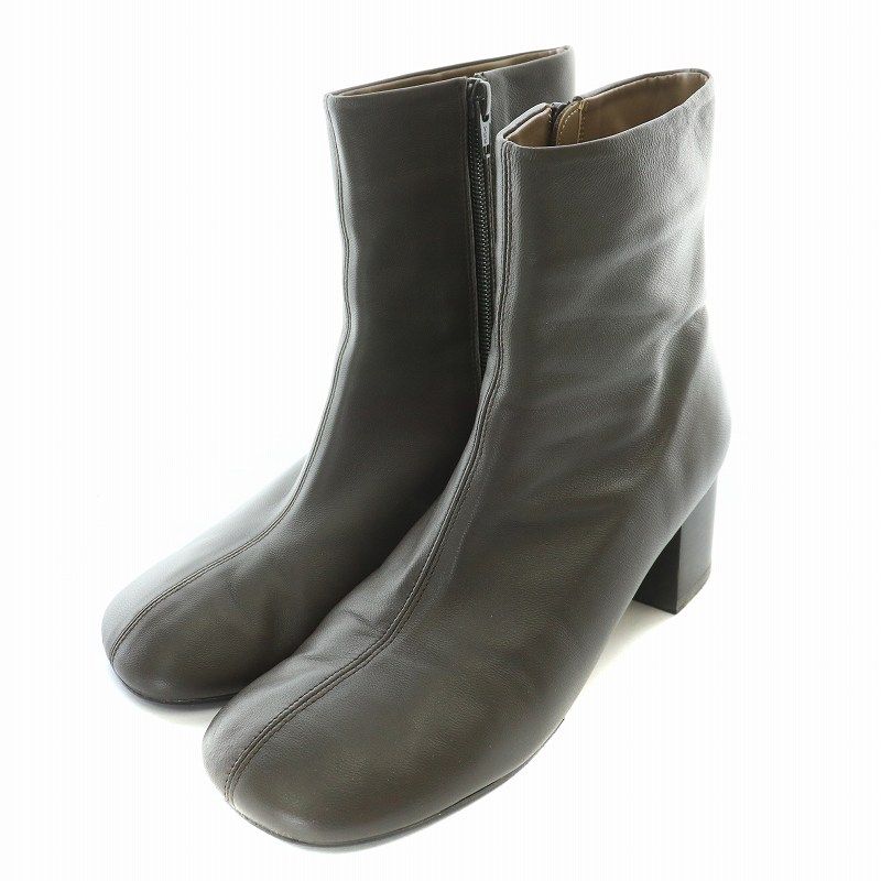 アダムエロペ Adam et Rope' 23AW ラムレザーミドルブーツ