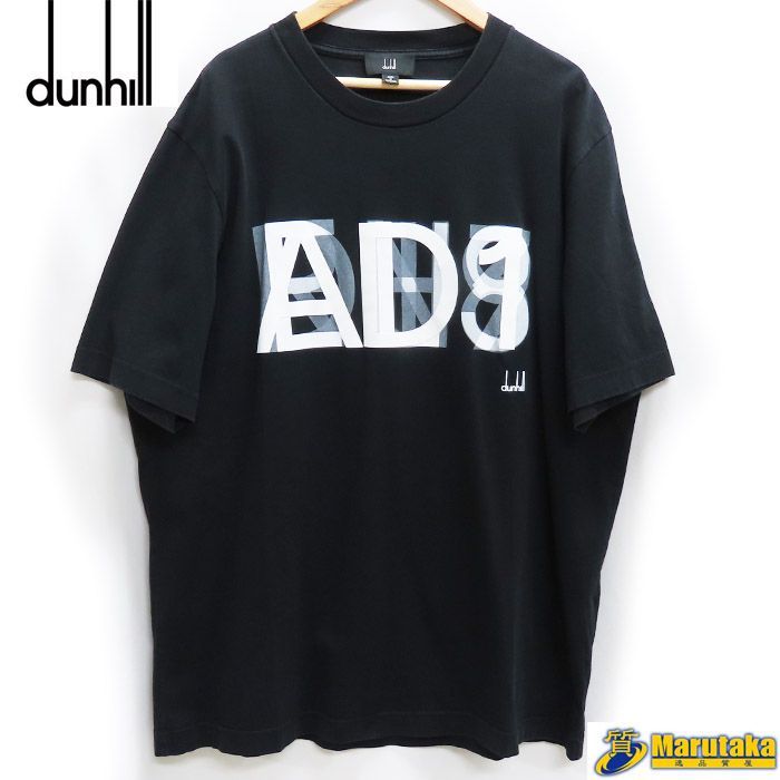ダンヒル dunhill クルーネック 半袖 Tシャツ 黒 サイズXL【送料無料 