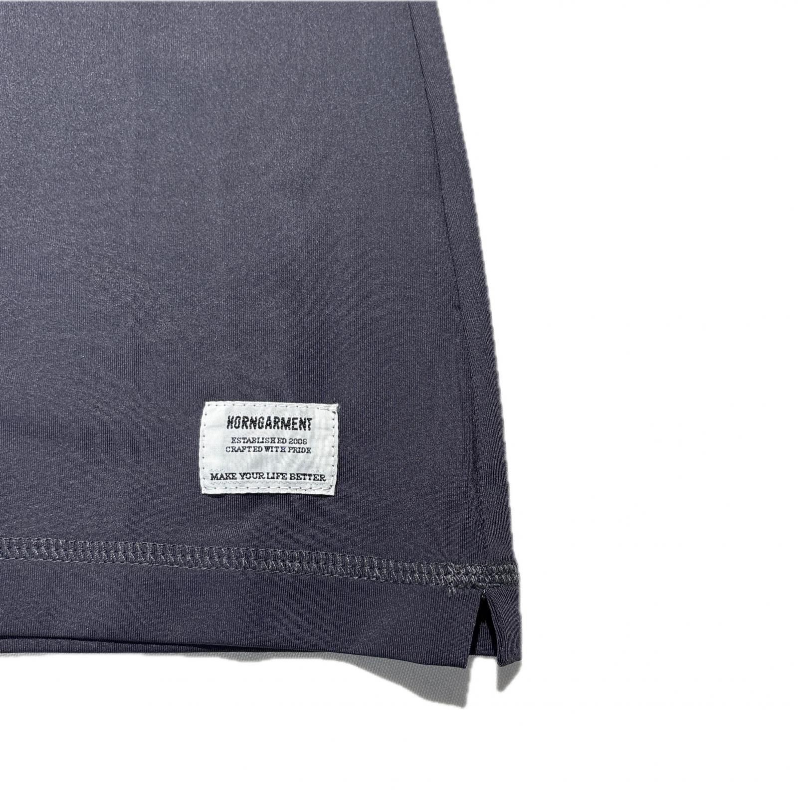 【新品】ホーンガーメント　レディース　モックネック　ネイビー　36 未使用品 レディース ホーンガーメント HORN GARMENT 半袖シャツ