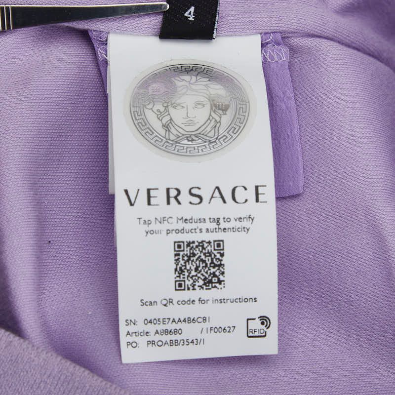 VERSACE - ヴェルサーチェ 総柄 パーカー ジップアップパーカー サイズ：38 コットン レディース VERSACE 【1-0197210】 ヴェルサーチェ 総柄 パーカー ジップアップパーカー サイズ：38